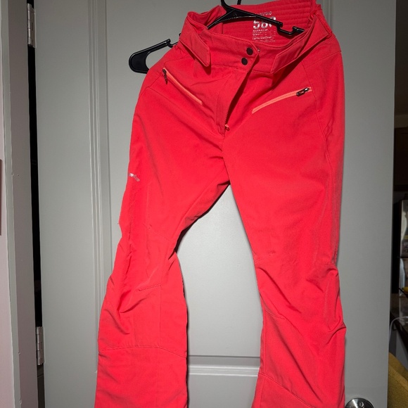 Carving 580 Ski Pants | Women’s Snow Pants | Water-Repellent | Coral Red | Size - Picture 1 of 3
